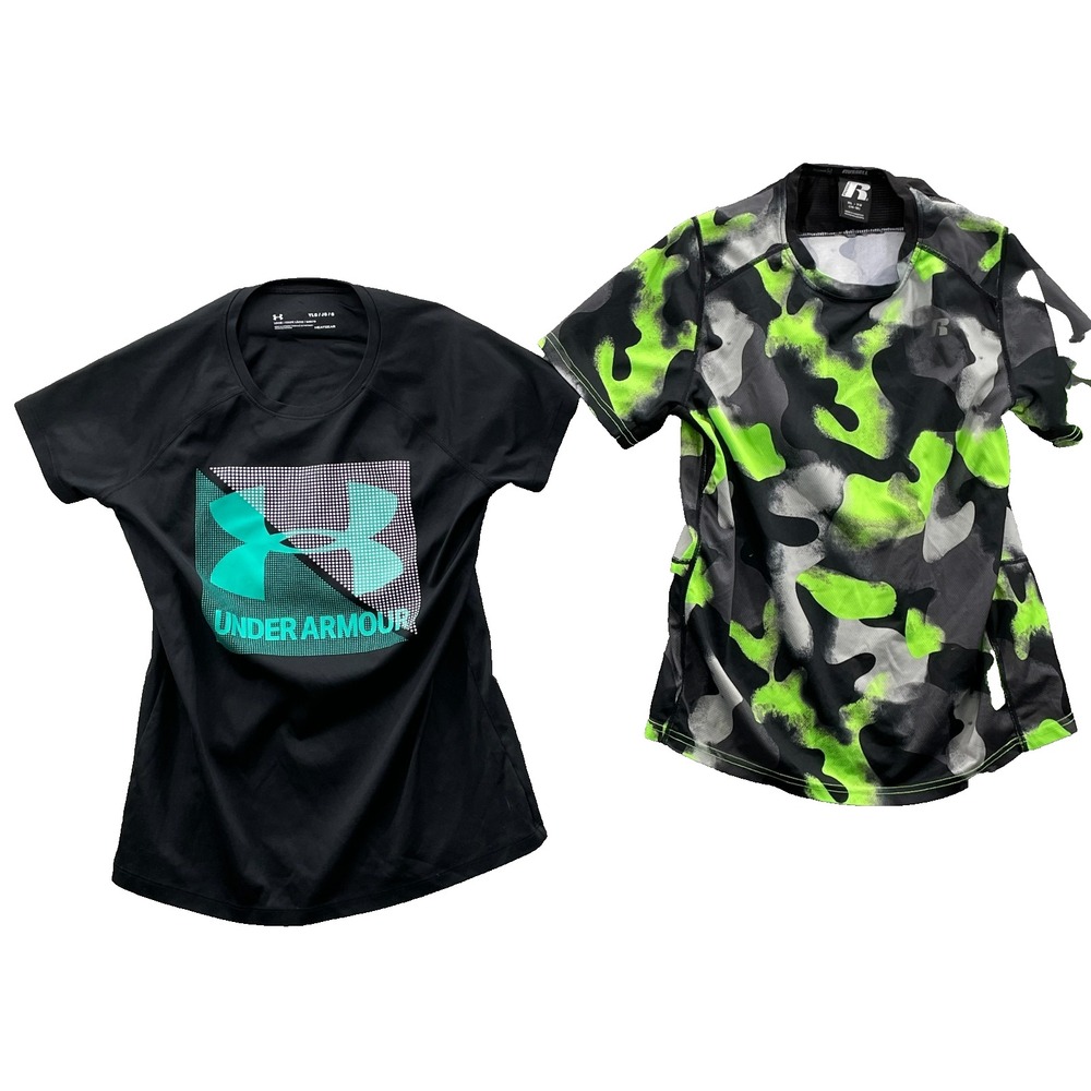 Under Armour Russel Performance  T-Shirt Youth LOT 2 Medium Boys Sportswear Run